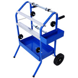 Mobile 18" Multi-Roll Masking Paper Machine with Storage Trays Blue