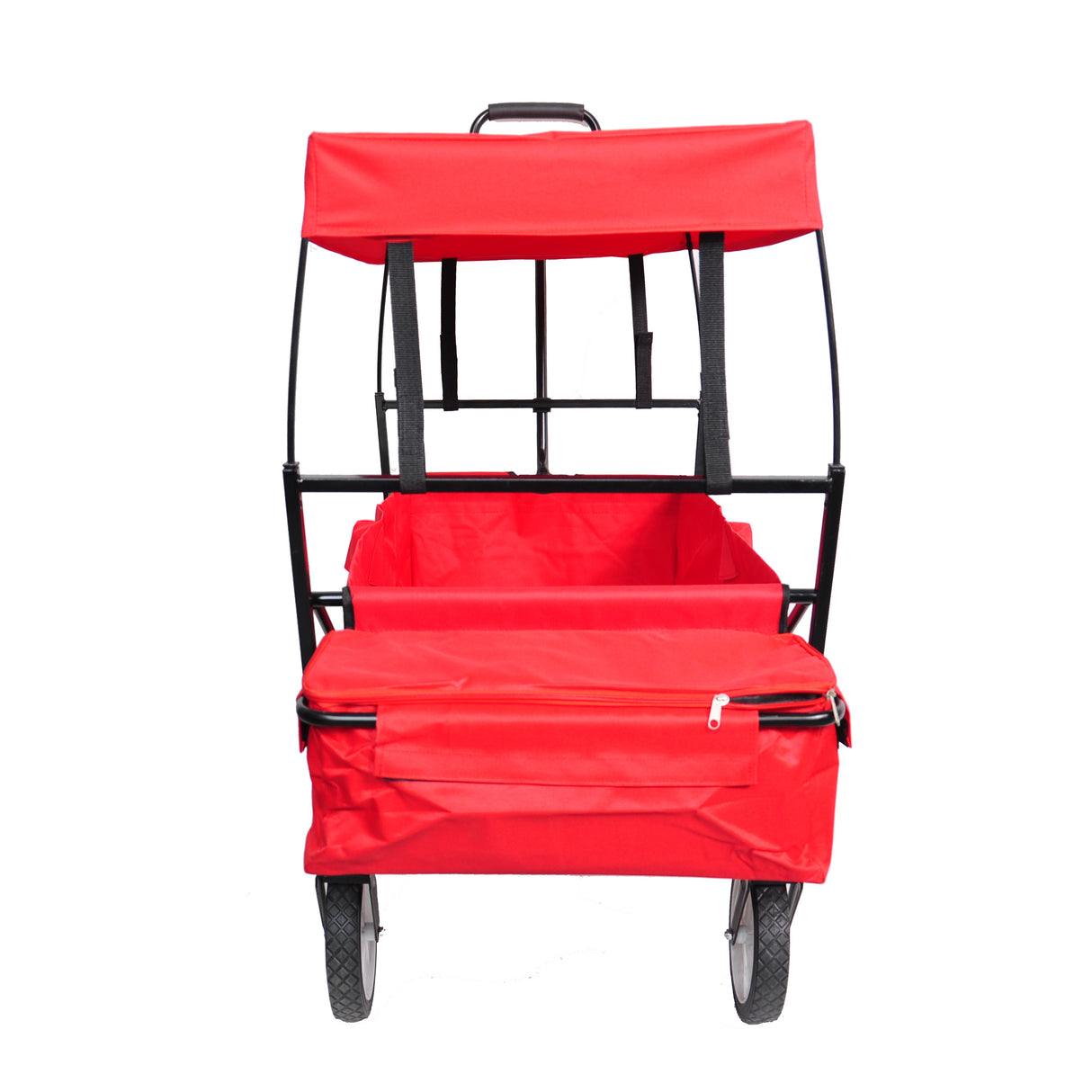 Chariot de plage pour courses de jardin, chariot pliable rouge