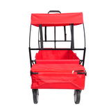 Chariot de plage pour courses de jardin, chariot pliable rouge