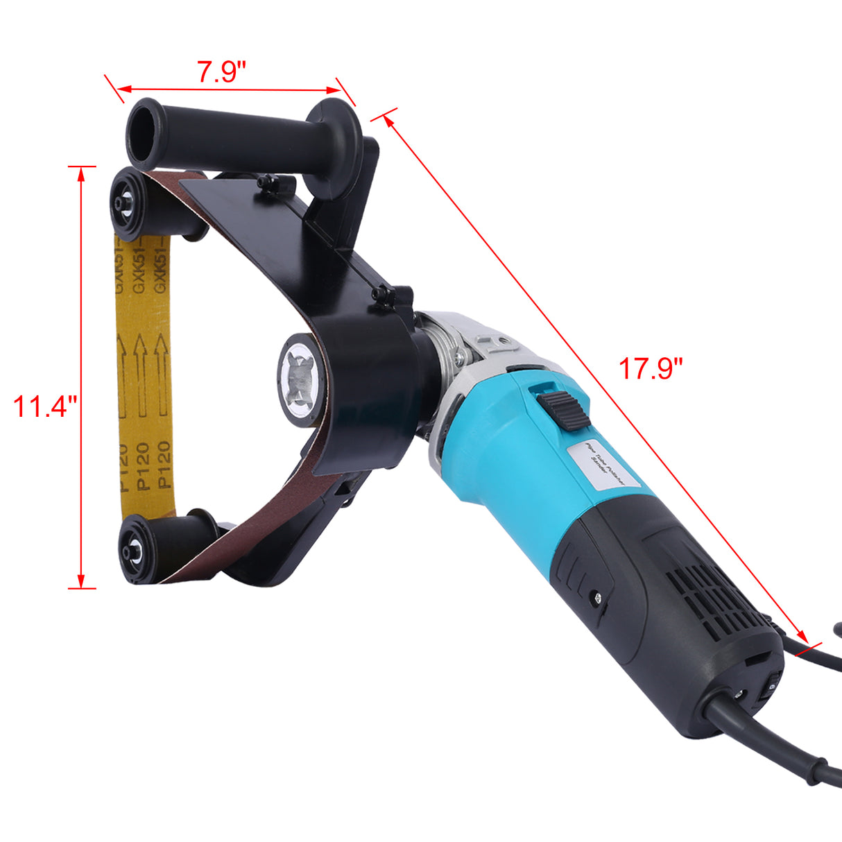 Ponceuse à bande pour tubes en acier inoxydable, 110V, 1300W, polisseuse, broyeur de tuyaux avec oxyde d'alumine, meulage et polissage