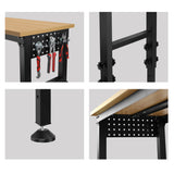 48 "Adjustable Workbench with Power Outlet Heavy Duty Load Capacity Hardwood Suitable for Workshop Office Garage Home