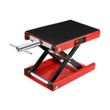 Lift Scissor Jack Steel Wide Deck Hoist Crank Center Stand 1100 LBS Capacity para sa Mga Motorsiklo na ATV Mga Dirt Bike