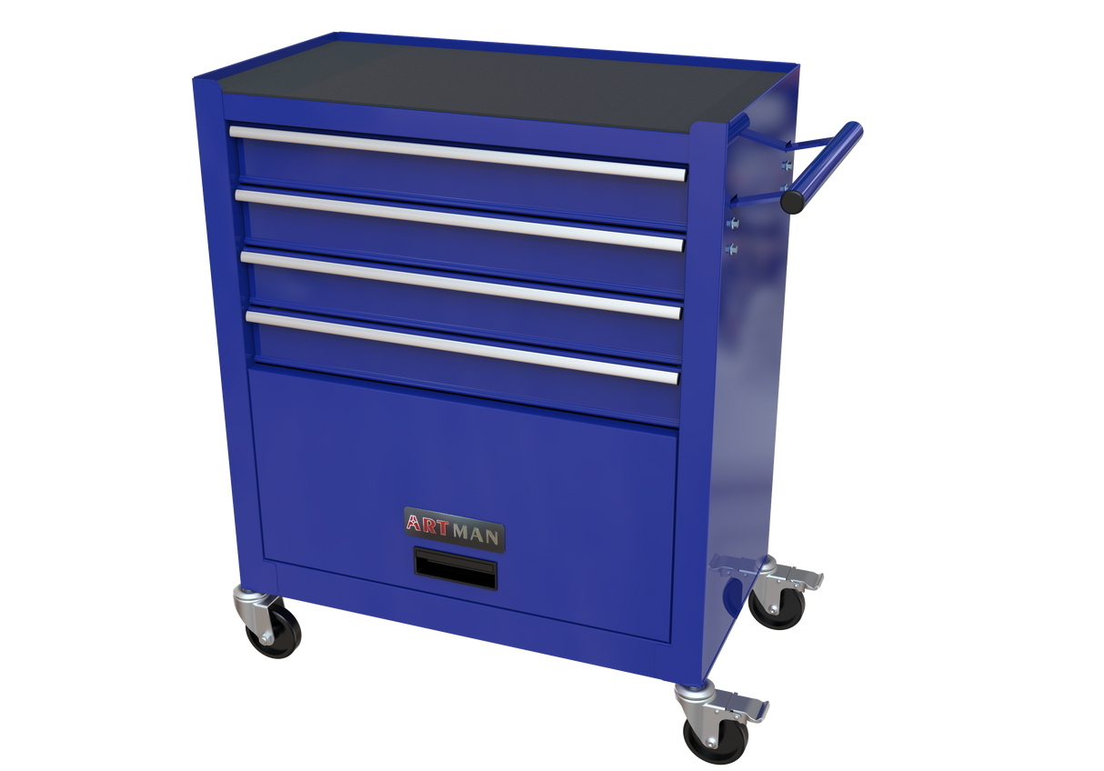 4 Drawers Tool Cabinet with Tool Sets Blue