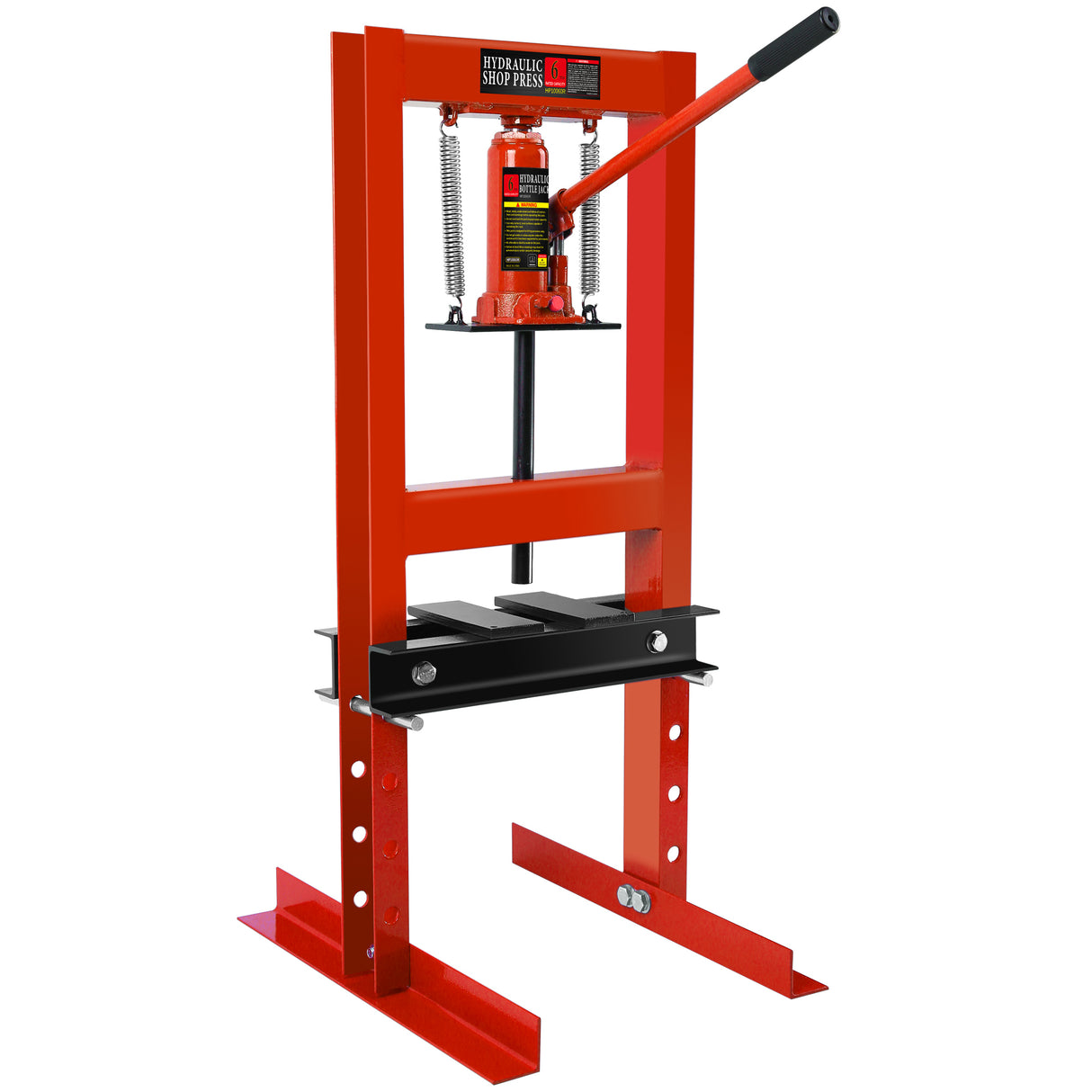 Hydraulic 6 Ton H-Frame Garage Floor Adjustable Shop Press na may mga Plate na 6T Red