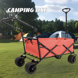 Chariot de jardin pliable, outil de parc utilitaire, couleur personnalisée, chariot de Camping pliable, chariot de plage de pique-nique en plein air, rouge, capacité de 230 lb