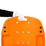 Plastic Creeper 48 Inch Blow Molded Ergonomic HDPE Body with Padded Headrest & Dual Tool Trays 440 Lbs Capacity Orange