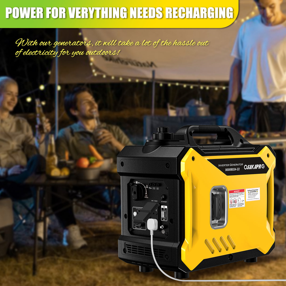 Super Quiet Inverter Generator 2000w Portable Ultra Light EPA Compliant