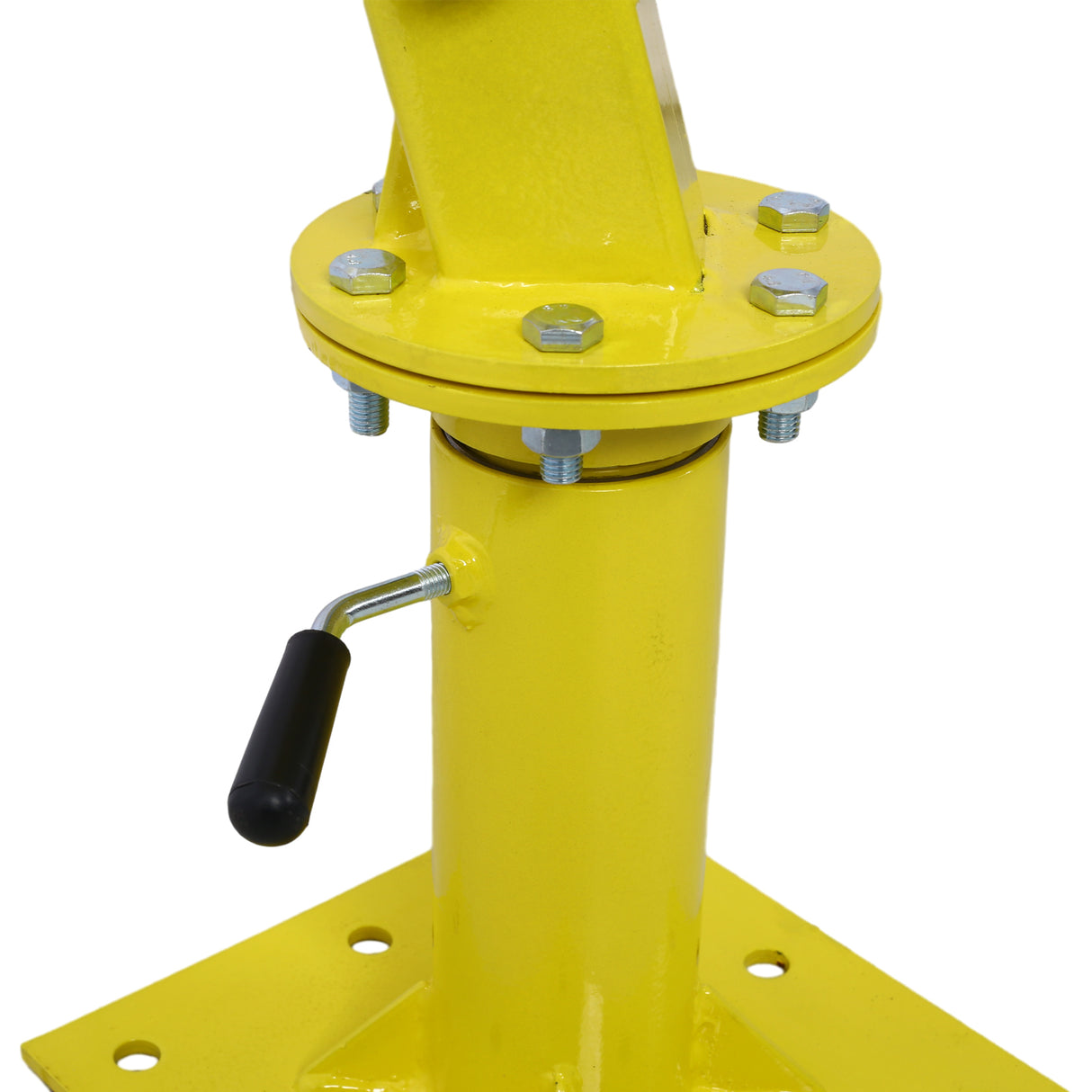 Hydraulic Pickup Truck Crane with Hand Winch Bed Hoist Jib 1000-Lb. Capacity Yellow