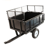 Heavy Duty Lawn Mower Trailer Steel Dump Truck 661.4 Lbs Load Garden Utility with Removable Sidewalls for Transporting Soil Peat Building Materials