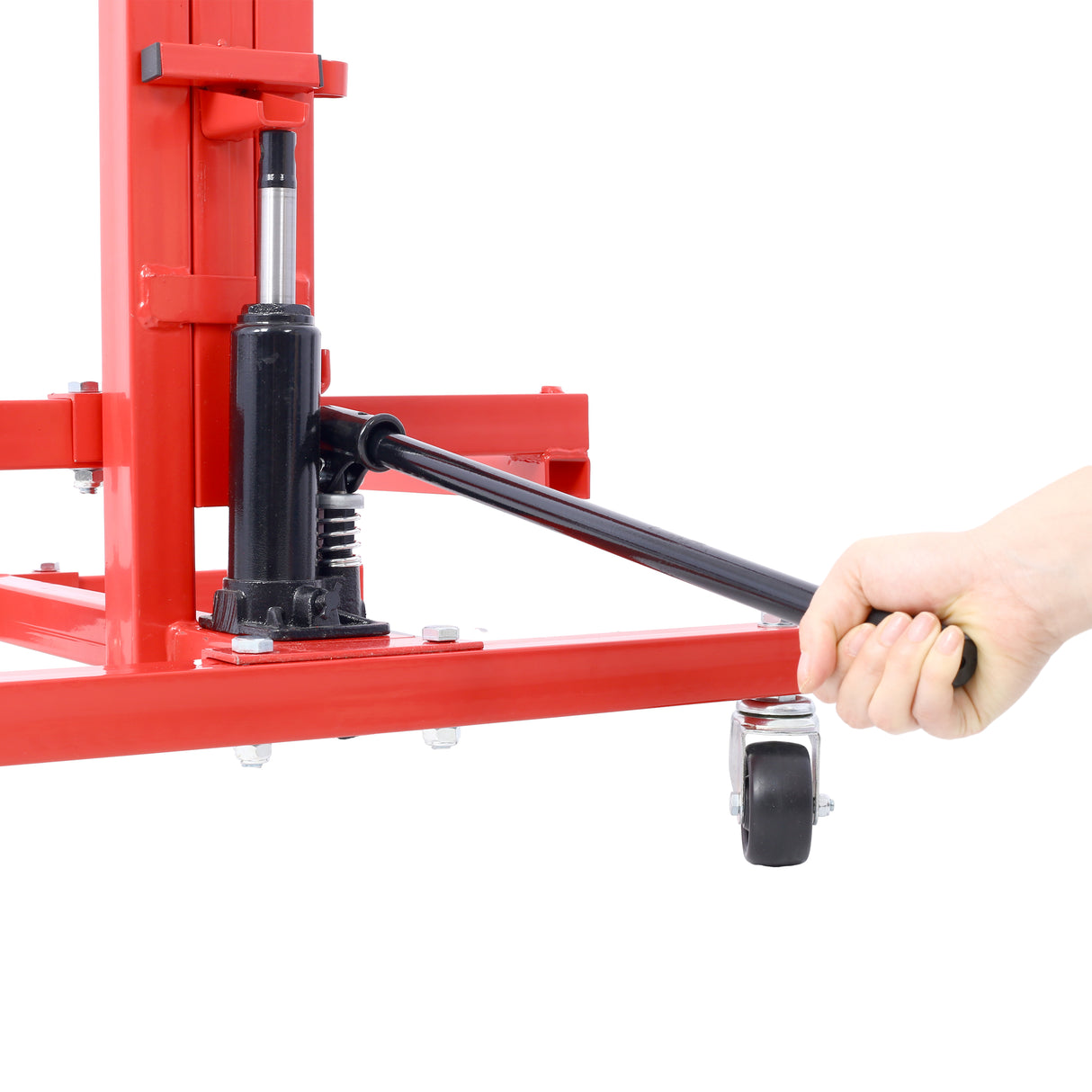 Hydraulic Door Remover and Installer Jack Hoist Lift Stand Dolly Red