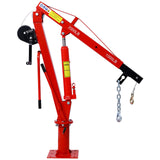 Hydraulic Pickup Truck Crane na may Hand Winch Bed Hoist Jib 2000-Lb. Kapasidad na Pula