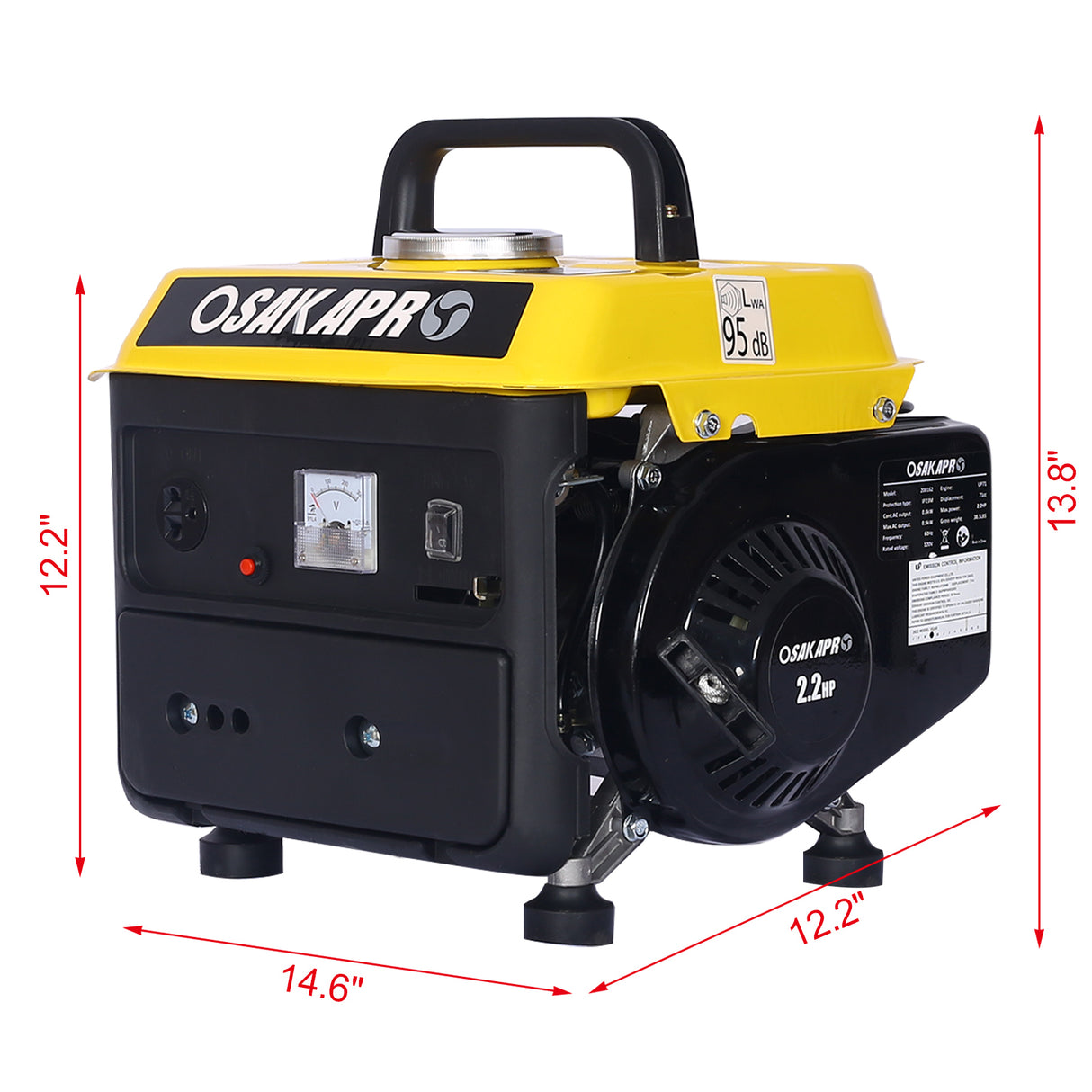 Portable Outdoor Gas Powered Generator Low Noise for Home Use