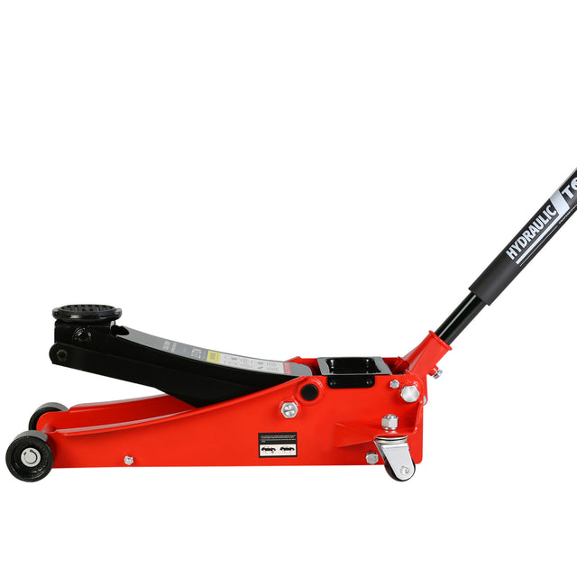 2.5 Ton Low Profile Floor Jack Steel Racing with Dual Pistons Quick Lift Pump Lifting Range 3.5"-19.5"