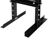 6 Ton Hydraulic Shop Floor Press with Pressure Gauge Steel H-Frame Steel Plates Adjustable Working Table Black