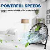 2 Pack Simple Deluxe 18 Inch 3-Speed High Velocity Heavy Duty Metal Industrial Floor Fans Quiet for Home Commercial Residential and Greenhouse Use Outdoor/Indoor Black