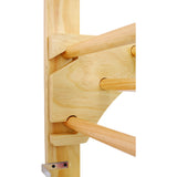 Wooden Swedish Ladder Stall Bars Set for Physical Therapy & Gymnastics with Adjustable Pull-up Bar 286 lbs Capacity