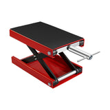 Lift Scissor Jack Steel Wide Deck Hoist Crank Center Stand 1100 LBS Capacity para sa Mga Motorsiklo na ATV Mga Dirt Bike