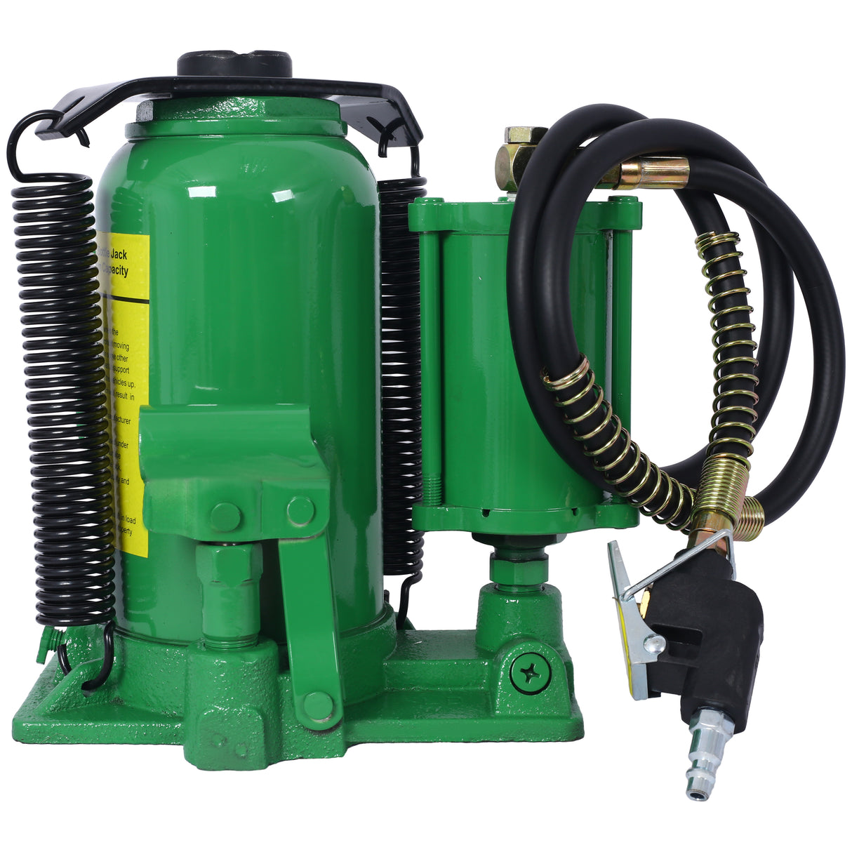 Air Hydraulic Bottle Jack 20 Ton/44029 LBS All Welded 10.2-19.7 inch Lifting Range Manual Handle and Air Pump for Car Pickup Truck RV Auto Repair Industrial Engineering--Green