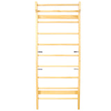 Wooden Swedish Ladder Stall Bars Set for Physical Therapy & Gymnastics with Adjustable Pull-up Bar 286 lbs Capacity