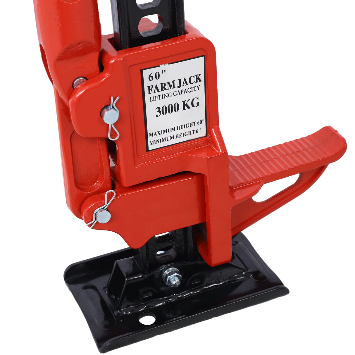 High Lift Farm Jack 60" Utility 7000 lbs Capaciteit Ratel Off Road Heavy-Duty voor Tractor Truck SUV Bumper Lift Rood