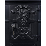 Mailbox Residential The Court Large-Capacity Letter Box Garden Floor Safety Outdoor Rainproof Postbox Statue--Black