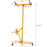 Drywall Lift Panel 11' Hoist Jack Lifter Yellow