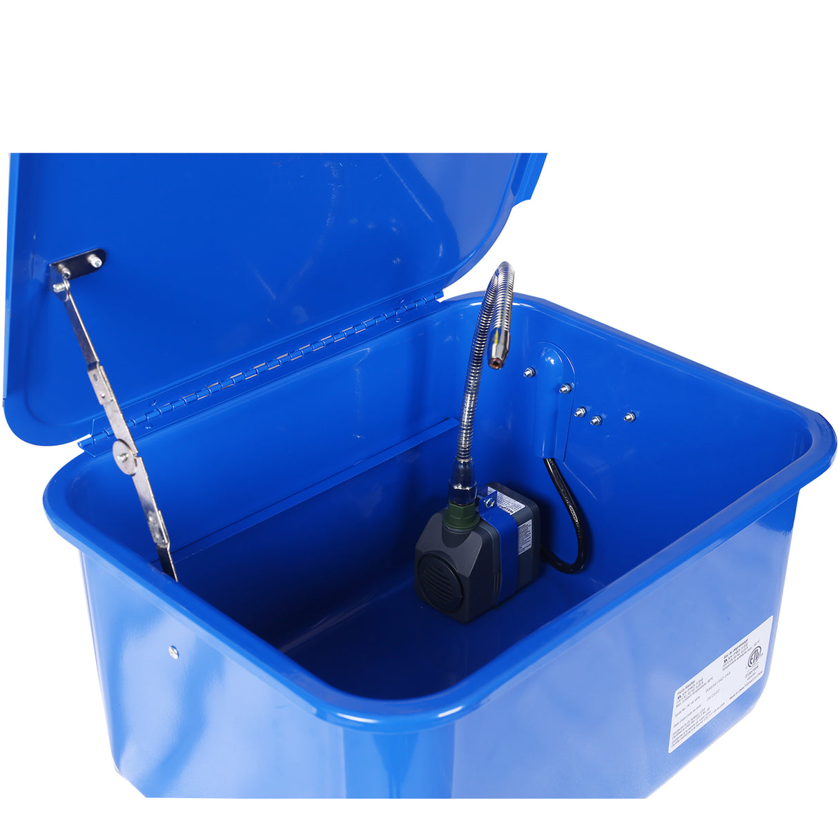 Mga Bahagi ng Gabinete Benchtop Automotive Washer na may 110v Electrical Pump 3.5 Gallon Blue