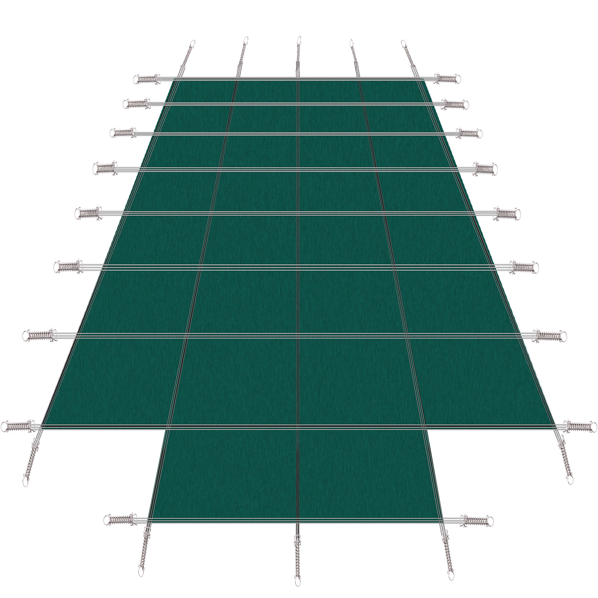 Pool Safety Cover Fits 18x36ft Rectangular Inground Winter Swimming Pools with 4x8ft Center End Step Triple Stitched High Strength Mesh PP Great Rain Permeability Installation Hardware--Green Mesh