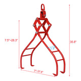 4-Klauen-Hebezange für Holzscheite, 71,1 cm, Rot