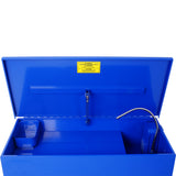 40 Gallon Parts Washer 24 Gallon Solvent Capacity 5 Gallon Per Minute Max Pump Output Heavy Duty Steel Powder Coated blue