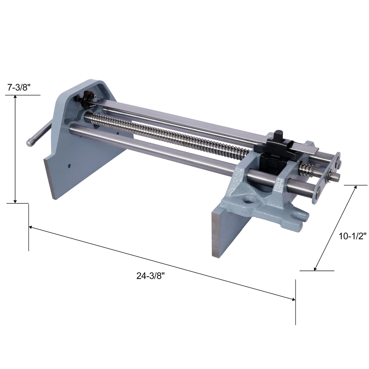 55-inch houten werkbank voor garage, werkplaats en thuis met snelle werking houtbewerkingsbankschroef 10,5 inch kaakbreedte gemaakt van zwaar gietijzer