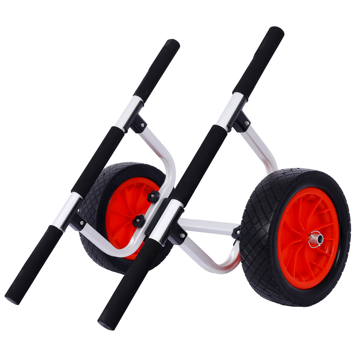 Heavy Duty Kayak Cart Width Adjustable Canoe na may 12inch Flatfree Beach Wheels Boat Dolly Transport Carrier Adjustable Width Trolley na may Airless