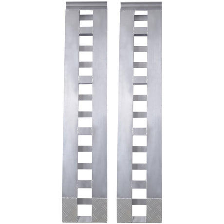 1 Pair Heavy-Duty Ramps with Top Hook Attaching End Universal Loading Ramp for Motorcycle Tractor ATV/UTV 72" X 14" 6600 LBS--Silver Aluminum