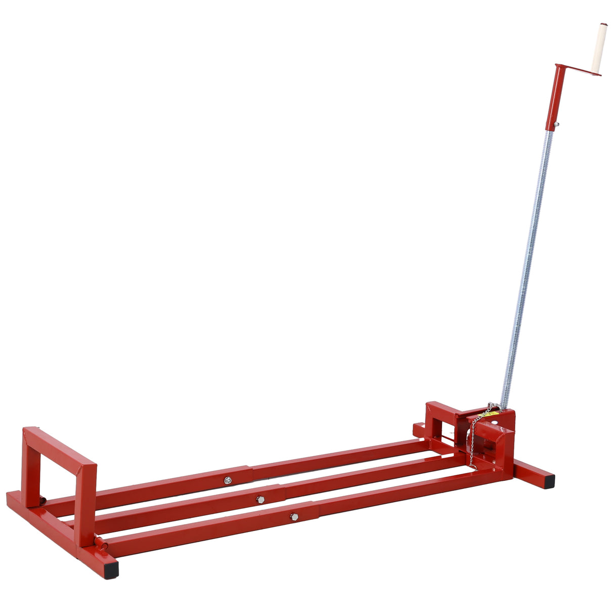 Elevador de cortacésped fácil para tractores de montar Elevador de capacidad de 800 libras Ayuda de limpieza para montar Tractor de césped universal + Inclinación ajustable de 45° Rojo