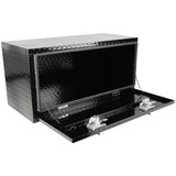 36 Inch Heavy Duty Black Aluminum Tread Tool Box Truck Trailer Underbody Storage+Locks na may T-Handle Latch Key 36"(36"×17.1"×17.9")