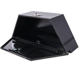 Caja de herramientas de aluminio de 39 pulgadas, caja de camión resistente, almacenamiento para camioneta y remolque al aire libre, organizador para RV, parte inferior con llaves de bloqueo, negro, 39x16,5x11,8 pulgadas