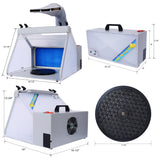 Portable Airbrush Spray Booth Kit Paint for Models Includes 3 Led Lights 4 Airbrush Holders and 1 Paint Holder for Crafts Airbrushing Cake Decorations