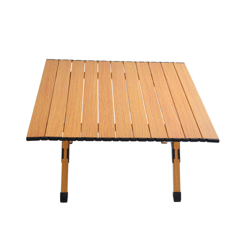 Portable Picnic Table Rollable Aluminum Alloy Table Top na may Folding Solid na X-shaped na Frame na 176 lbs na Kapasidad