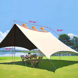 Auvent de Protection UV, résistant aux intempéries, tente de plage, Camping, abri solaire, Portable, extérieur, coupe-vent, Pop-Up, kaki