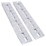 1 Pair Heavy-Duty Ramps with Top Hook Attaching End Universal Loading 60" X 12" 6600 LBS Aluminum--Silver