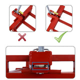 Elevador de cortacésped fácil para tractores de montar Elevador de capacidad de 800 libras Ayuda de limpieza para montar Tractor de césped universal + Inclinación ajustable de 45° Rojo