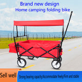 Garden Shopping Beach Cart Folding Wagon Red