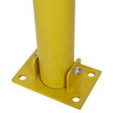 Parking Bollard Pole Barrier with Lock Car Protection Posts Home Garage Street Decor Round--Yellow