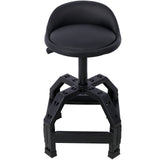 Taburete giratorio neumático de 360 ​​grados, asiento enredadera rodante mecánico, resistente, negro