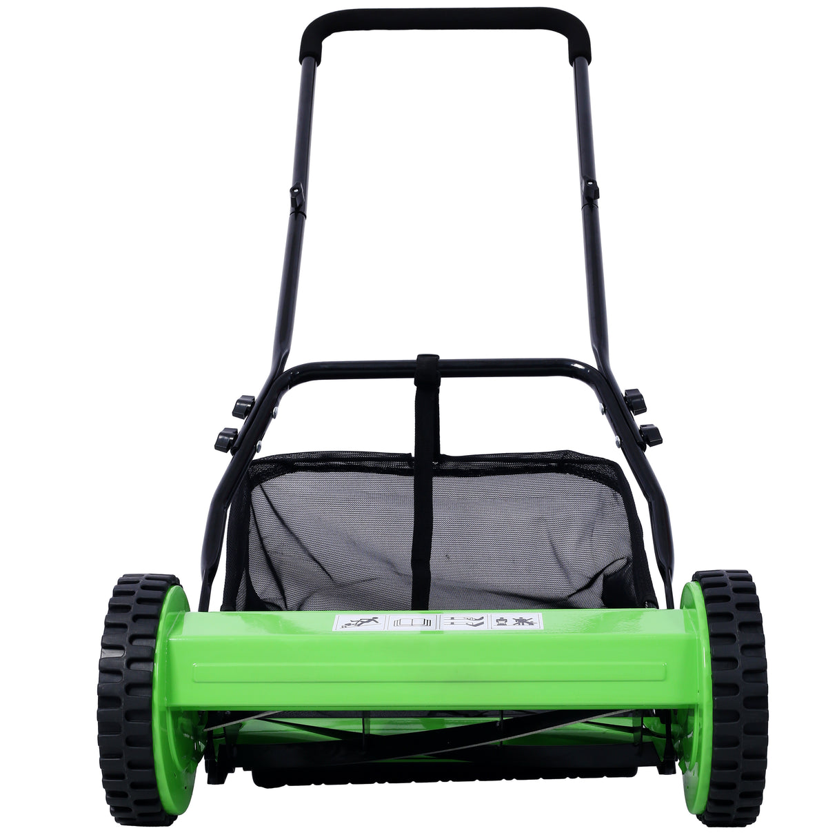 16-Inch 5-Blade Push Reel Lawn Mower with Grass Catcher Green