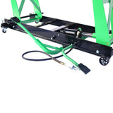 Air Hydraulic Motorcycle Lift 1000 Lb. Capacity Mobile ATV/Motorcycle Table Heavy Duty Manual/Pneumatic Jack with Removable Ramp