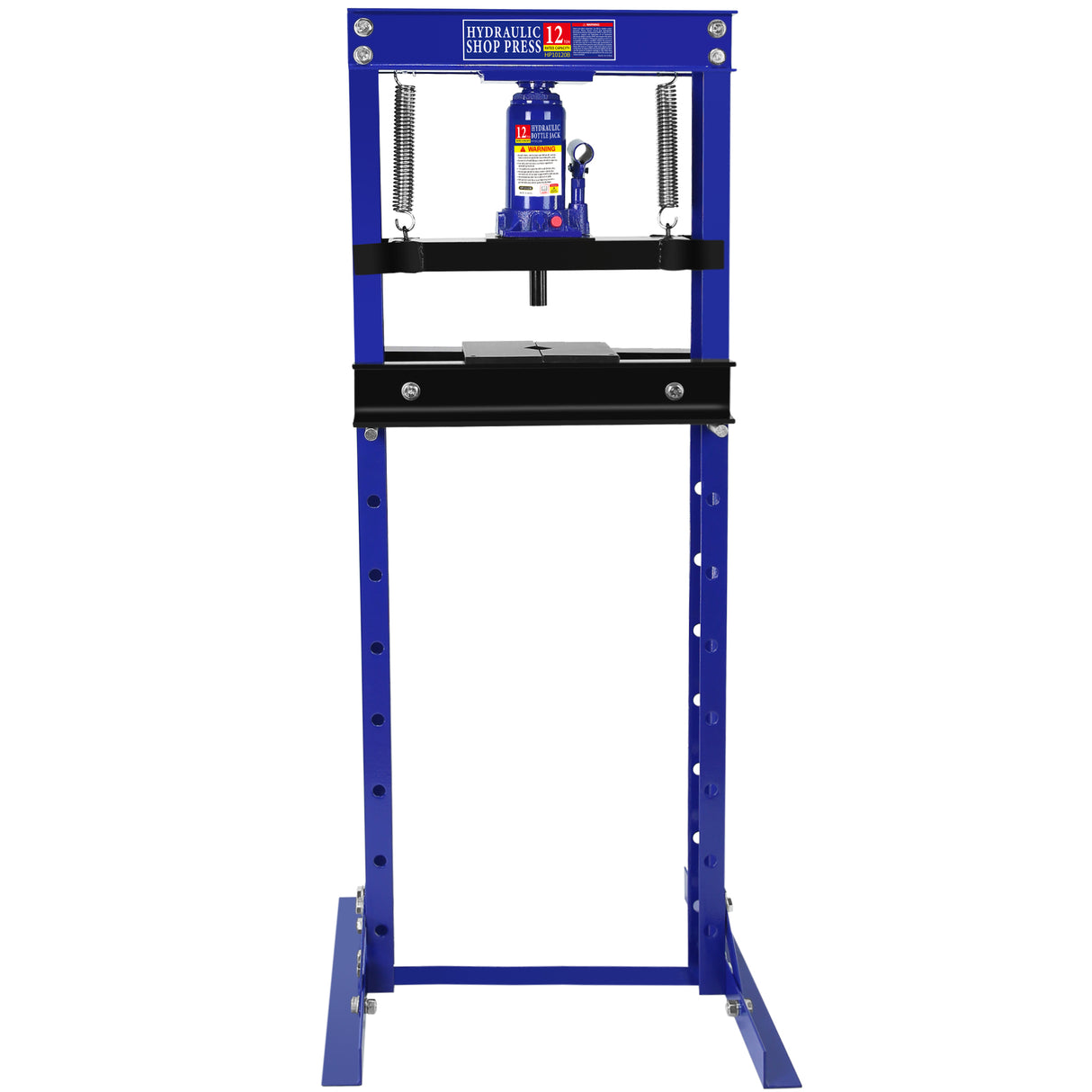 Hydraulic 12 Ton H-Frame Garage Floor Adjustable Shop Press na may Plate Blue