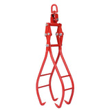 4 Claw Timber Log Lifting Logging Tongs Grabber Tong 36" Red