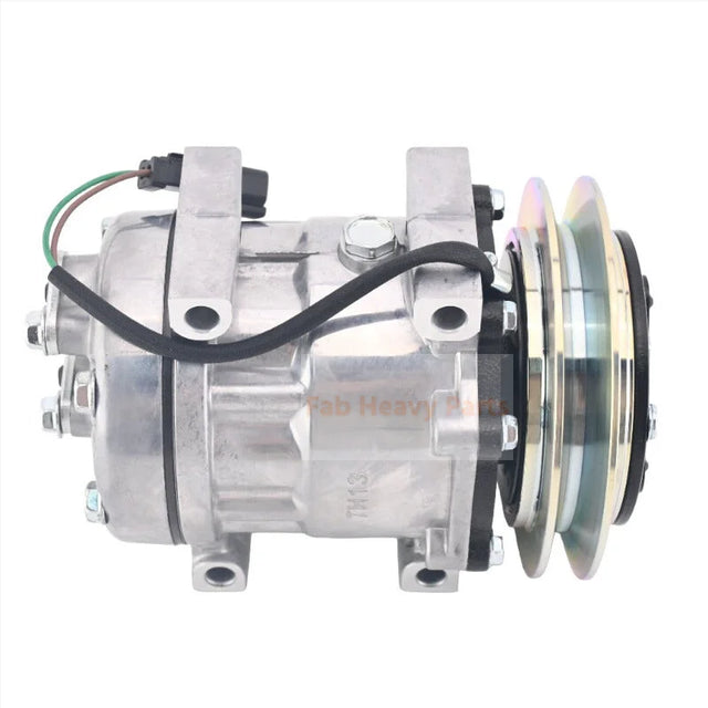 Compresor de A/C Sanden SD7H13 de 24 V KHR3241 KHR3197 Se adapta a Link-Belt Se adapta a la caja Se adapta a Kobelco