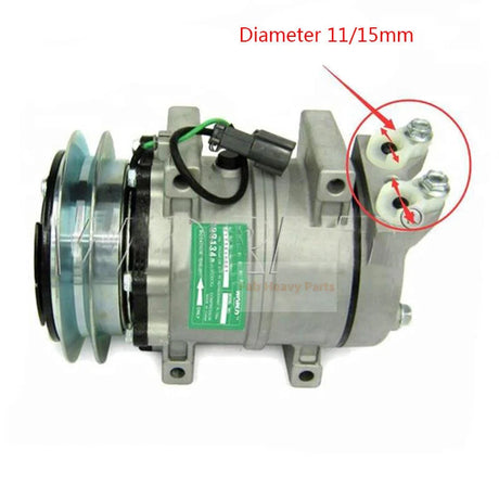 DKS15CH A/C Compressor 506011-6800 Past voor Komatsu Graafmachine PC100-6 PC120 PC210 PC300 PC350 PC400